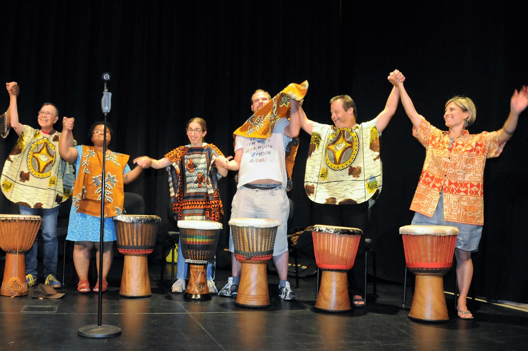 Les percussionnistes du Day Center ont assuré l'encadrement musical